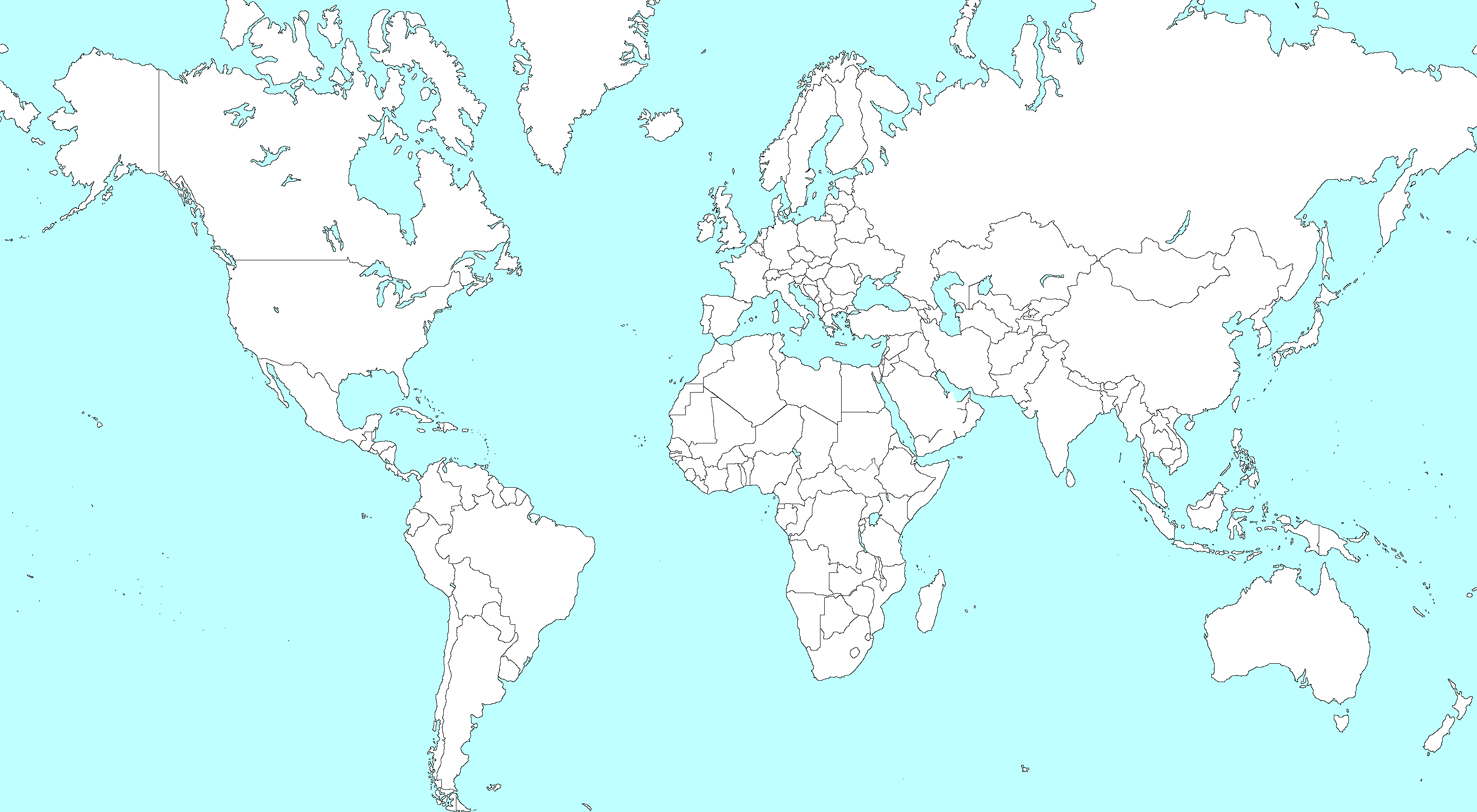 Outline Map For Colouring In